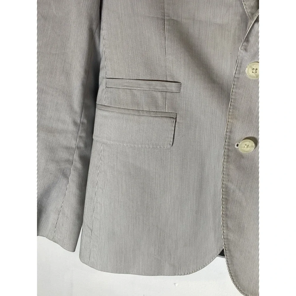 Express‎ 36P Gray Pinstripe Two Button Sport Coat Blazer Career Preppy